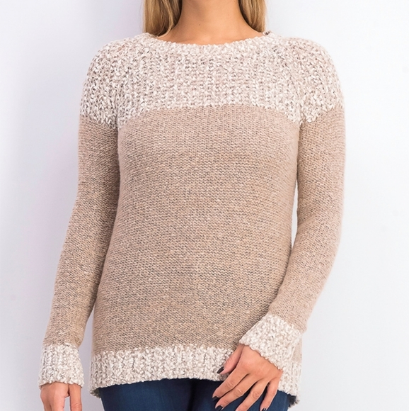 Fate Sweaters - FATE Clairina Chunky Textured Knit Pullover Sweater